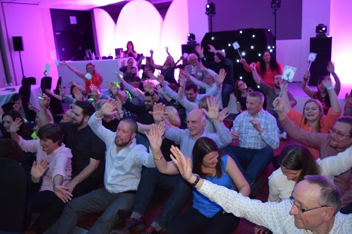 corporate event guests having fun