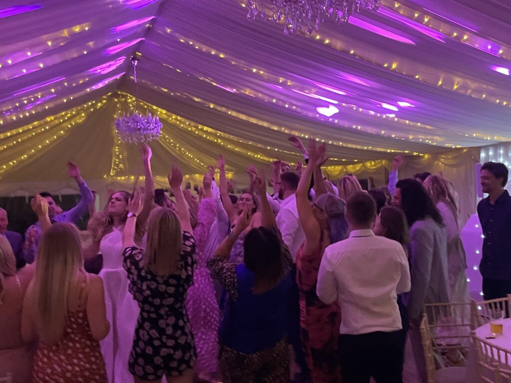 80s soul Wedding DJ guests dancing