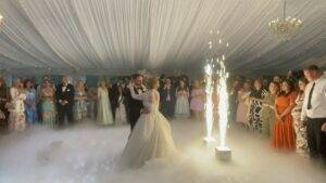 First dance on cloud effect with Herts Events Wedding DJ in Hertfordshire
