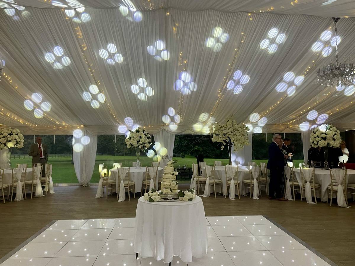 Dot Effect Lighting at a Wedding