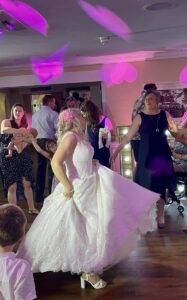 Wedding DJ Cambridgeshire - Bride Dancing at Sheene Mill