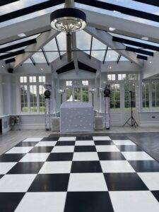 Swynford Manor wedding DJ setup by Herts Events